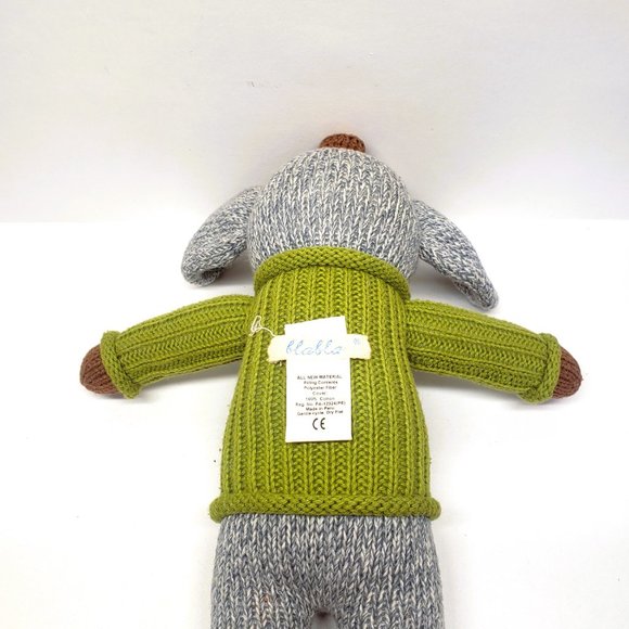 Blabla Hercule Elephant Plush Cotton Doll Stuffed Animal Hand Knit 14" Peru - Picture 3 of 7